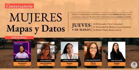 Mujeres, mapas y datos